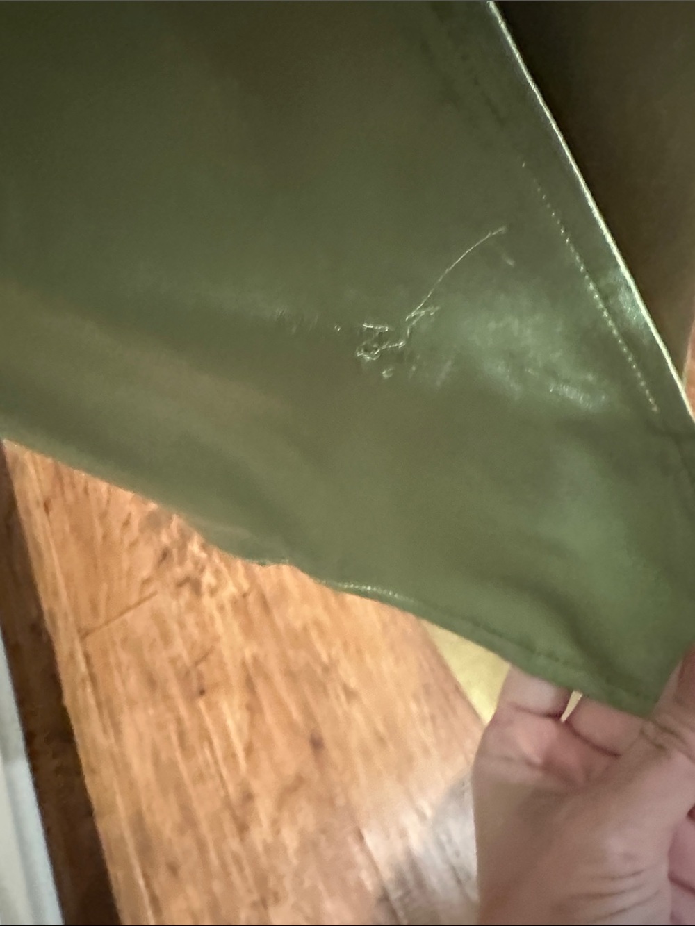 Selfie Leslie Olive Green Satin Maxi Dress - Picture 3 of 5